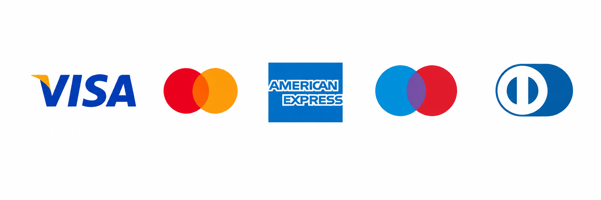 Accepted payment cards